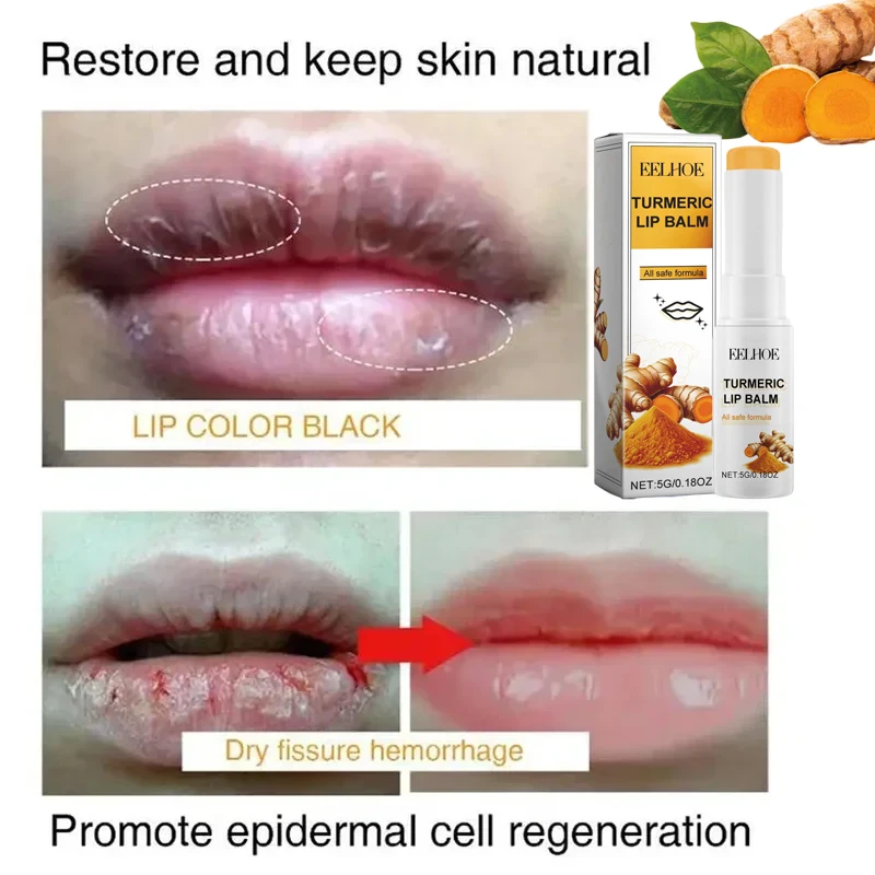 Turmeric Remove Dark Lip Balm Gloss Oil Exfoliating Dead Clean Moisturizer Original Korean Care Products Makeup Beauty Health 4
