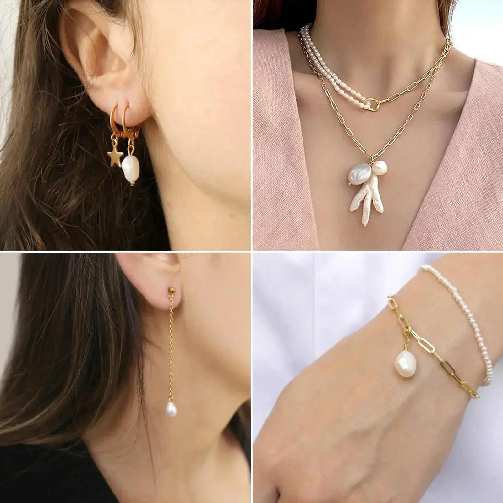 New Moon Star Charms for Jewelry Making Fang Pai Pendant    Stainless Steel Chain DIY Necklace Bracelet Women Jewelry Wholesale 3