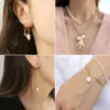 New Moon Star Charms for Jewelry Making Fang Pai Pendant    Stainless Steel Chain DIY Necklace Bracelet Women Jewelry Wholesale 3