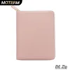 Moterm Genuine Pebbled Grain Leather B6 Zip Cover with Top Pocket Cowhide Planner Zipper Notebook Organizer Agenda Journal Diary 1