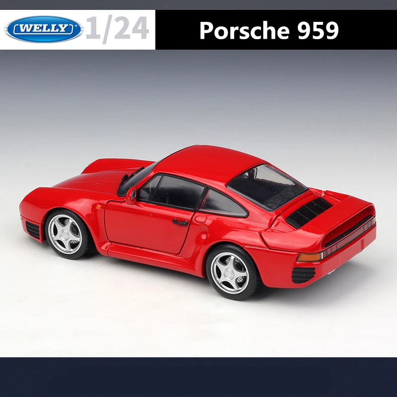WELLY 1:24 Porsche 959 Alloy Sports Car Model Diecast Metal Toy Vehicles Car Model High Simulation Collection Childrens Toy Gift 5