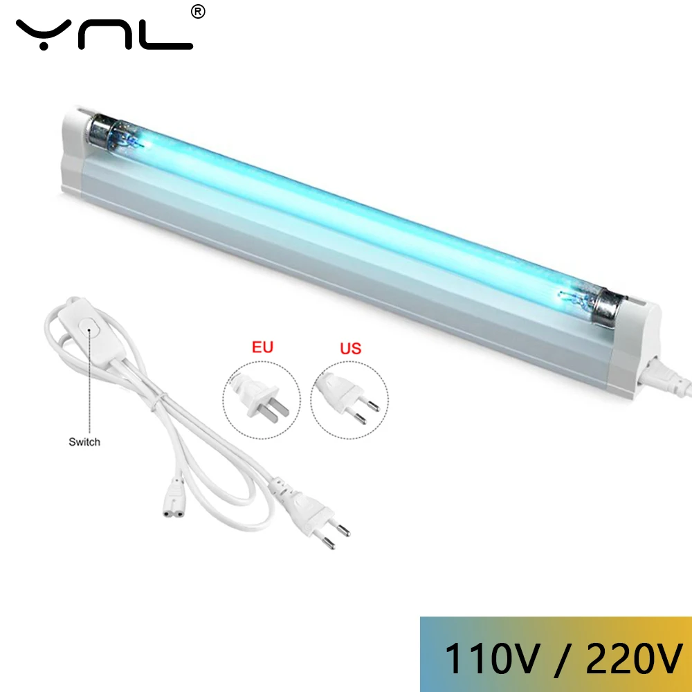 6W 8W UV Quartz Ultraviolet Lamps T5 Tube 220V Desinfection Bulb Bactericidal Indoor Kitchen Bedroom Living Room Germicidal Tube