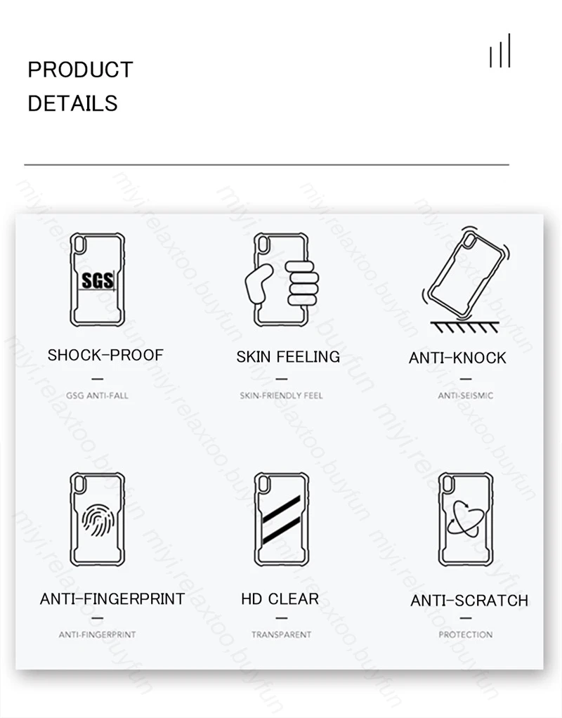 Transparent Acrylic Armor Shockproof Case