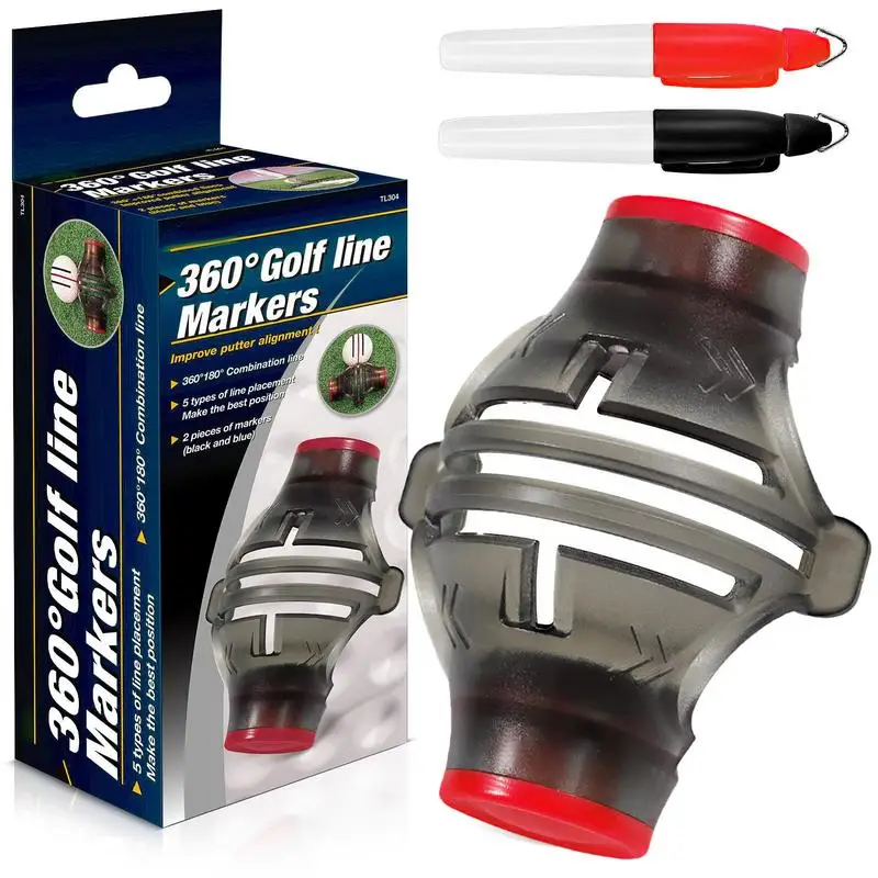

Golf Ball Line Marker Tool Golf Ball Marker Liner Drawing Marker 360-Degree Triple 3-Line Golf Ball Marker Golf Ball Line Marker