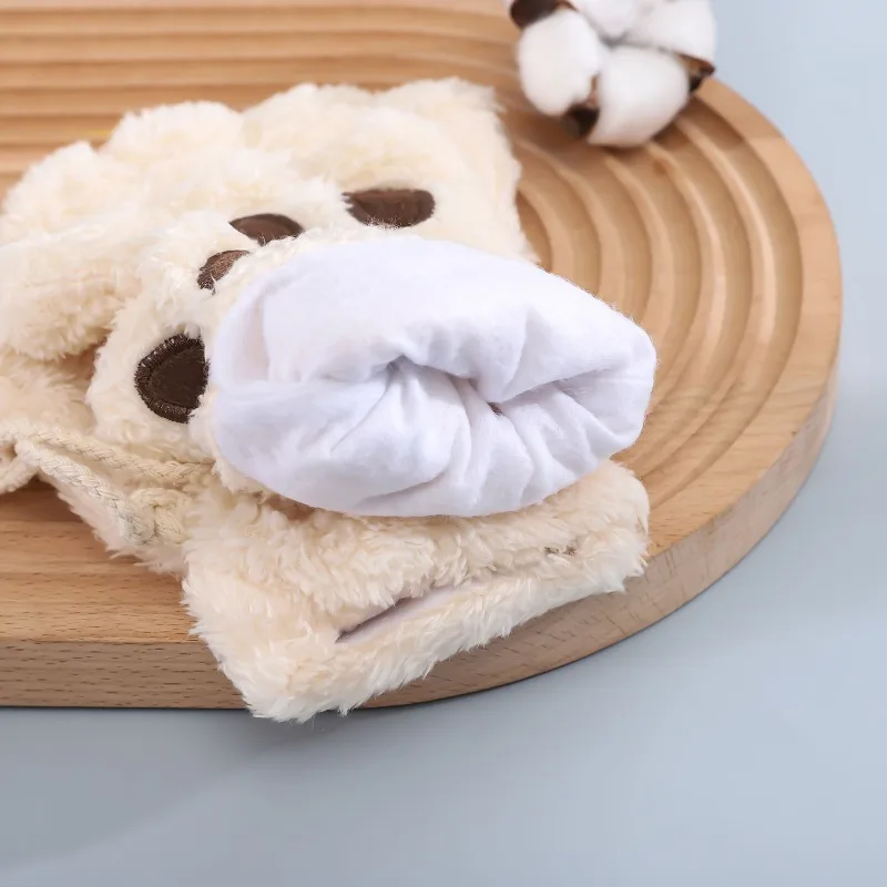 Plush Gloves Cat Claw Paw Soft Short Fingerless Fluffy Bear Gloves Costume