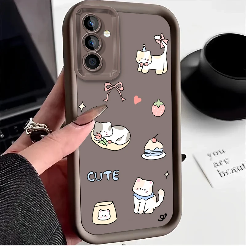 Whimsical Strawberry Cat Phone Case Cover