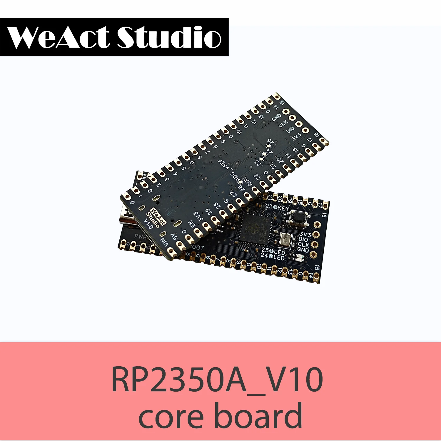 WeAct RP2350A_V10 all pin out Raspberry Pi RP2350 RISC-V Hazard3 520KByte SRAM 4/16MByte QSPI Flas 5