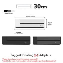Universal Wall Mounted Socket Expansion with USB and Type - C Ports - Black/White - Power Rail 30cm (Grey)