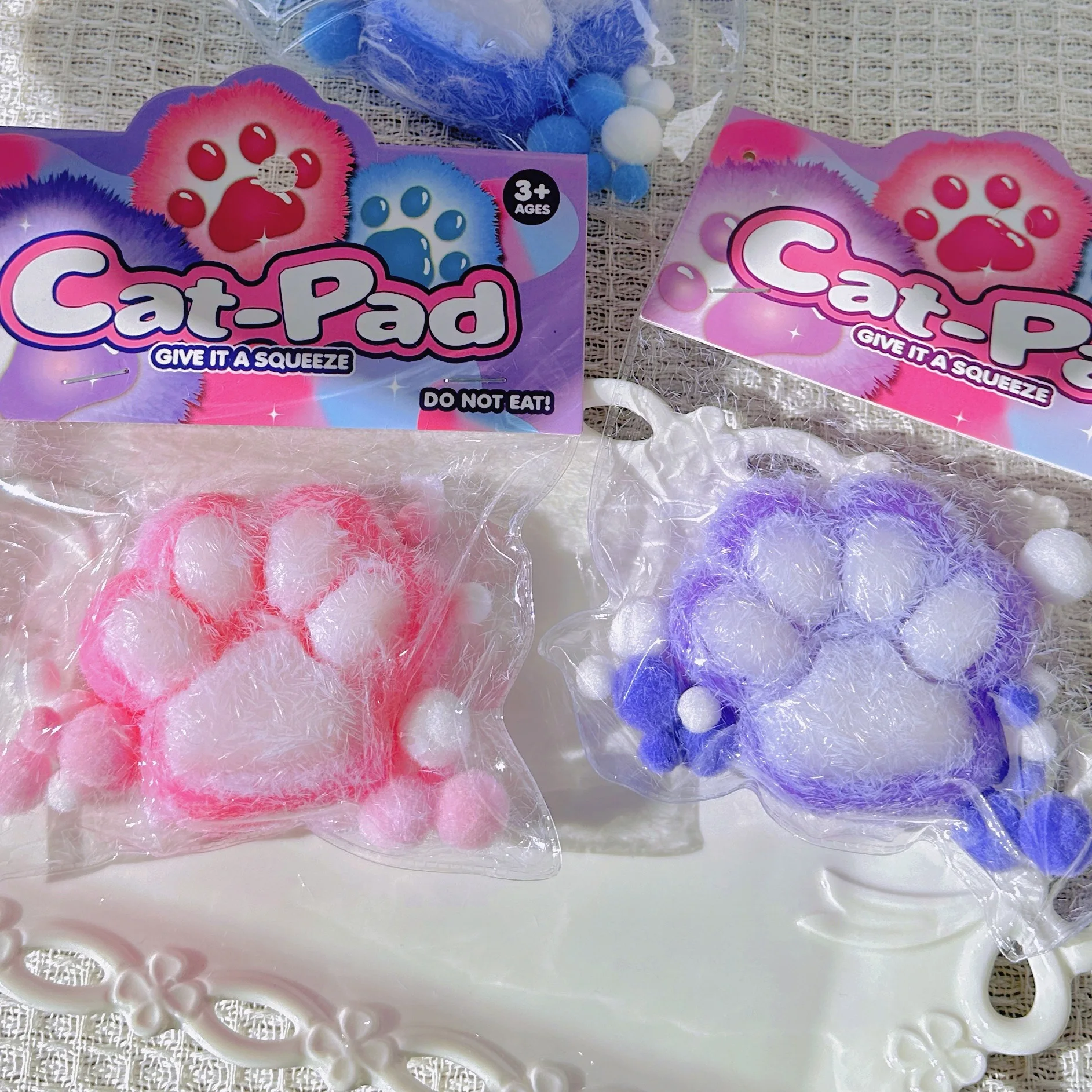 Colorful Plush Soft Cat Foot Antistress Paws Squishy Tapa Foot Girl Kids Adult Sensory Toys Gift Antistress Foot Cat Fidget Toys 3