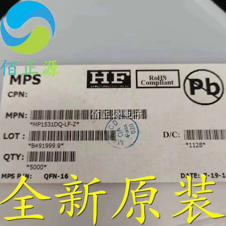 

10pcs orginal new MP1531DQ-LF-Z MP1531DQ QFN-16 Silkscreen B6** Power Management IC
