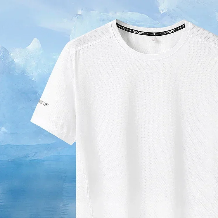 2pcs T-shirt for Men Plus Size 6XL/7XL Sport Quick Dry T-shirt Round Neck Big Size Short Sleeve Oversize Fitness Running T Shirt