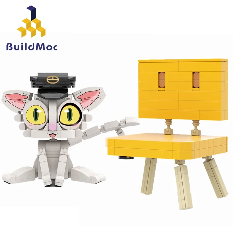 

Buildmoc, аниме судзумеды, Daijin, кошки, сатота, мунаката, стул, Мультяшные фигурки, строительные блоки, игрушки для детей, подарки, 119 шт. кирпичей