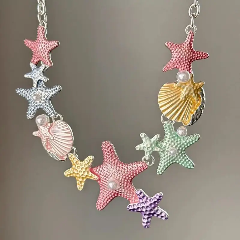 Shell Starfish Necklace Butterfly Ornaments natural shell ornaments resin starfish ornaments