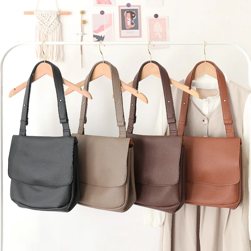 New Vertical Square Clamshell Single Shoulder Women's Bag Large Capacity Portable Casual Simple Fashion Messenger Bag For Women