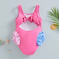Kids Infant Baby Girl Swimsuits Cartoon Seahorse Print Sleeveless Backless Ruffles Swimwear Beachwear Bathing Suits 18M-6T 3