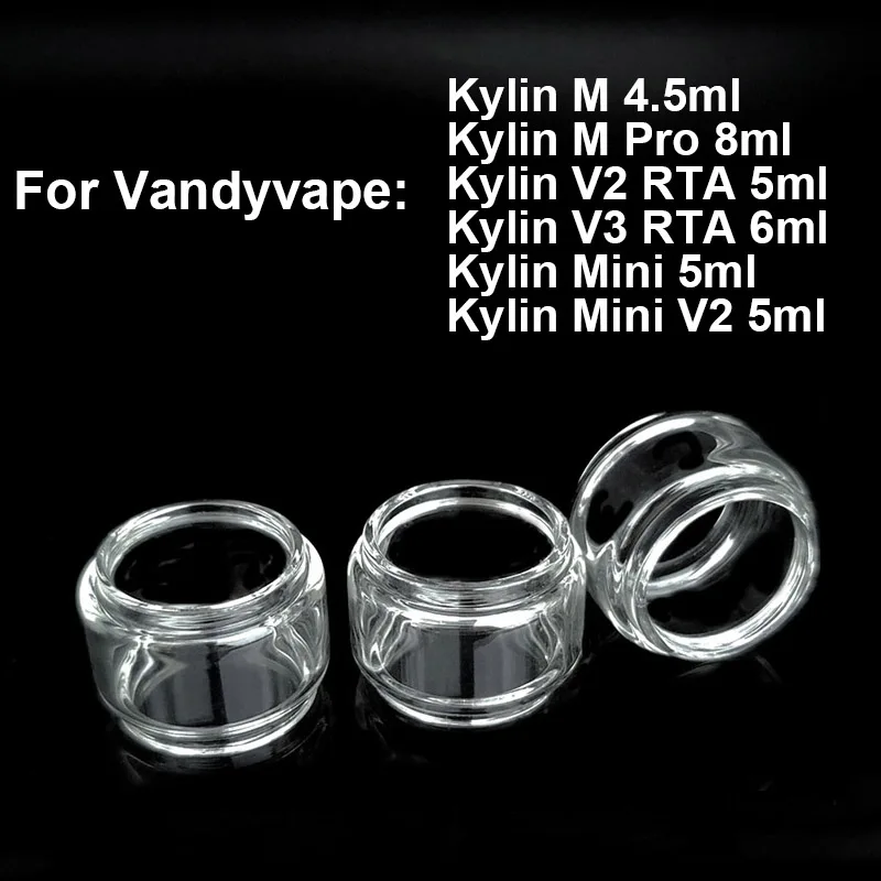 

3PCS Bubble Glass Tank for Kylin M 4.5ml Kylin M Pro 8ml Kylin V2 V3 RTA KYLIN Mini KYLIN Mini V2 5ml Glass Container Tank