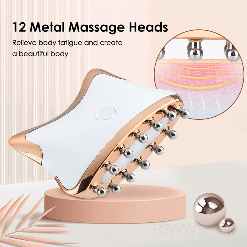 Electric Scraping Meridian Facial Massager EMS Microcurrent Anti-Wrinkle Face Lift Body Skin Care Guasha Massage Tool