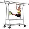 Clothes Rack Heavy Duty Loads 650LBS, Clothing Racks for Hanging Clothes, Rolling Clothing Rack With Shelves 1