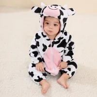 Baby Kigurumi Rabbit Unicorn Cow Cartoon Romper Infant Kids Animal Jumpsuit Toddler Clothes Girls Boys Cosplay Pyjamas Costumes 4