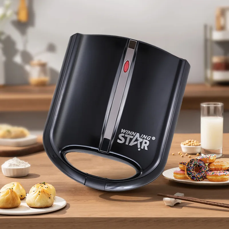Maquina De Pao Eletrica Multifunctional Sandwich Maker Toaster Breakfast Donut Machine 6