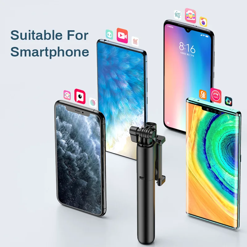 6-in-1 Bluetooth Self Timer Selfie Stick Customizable