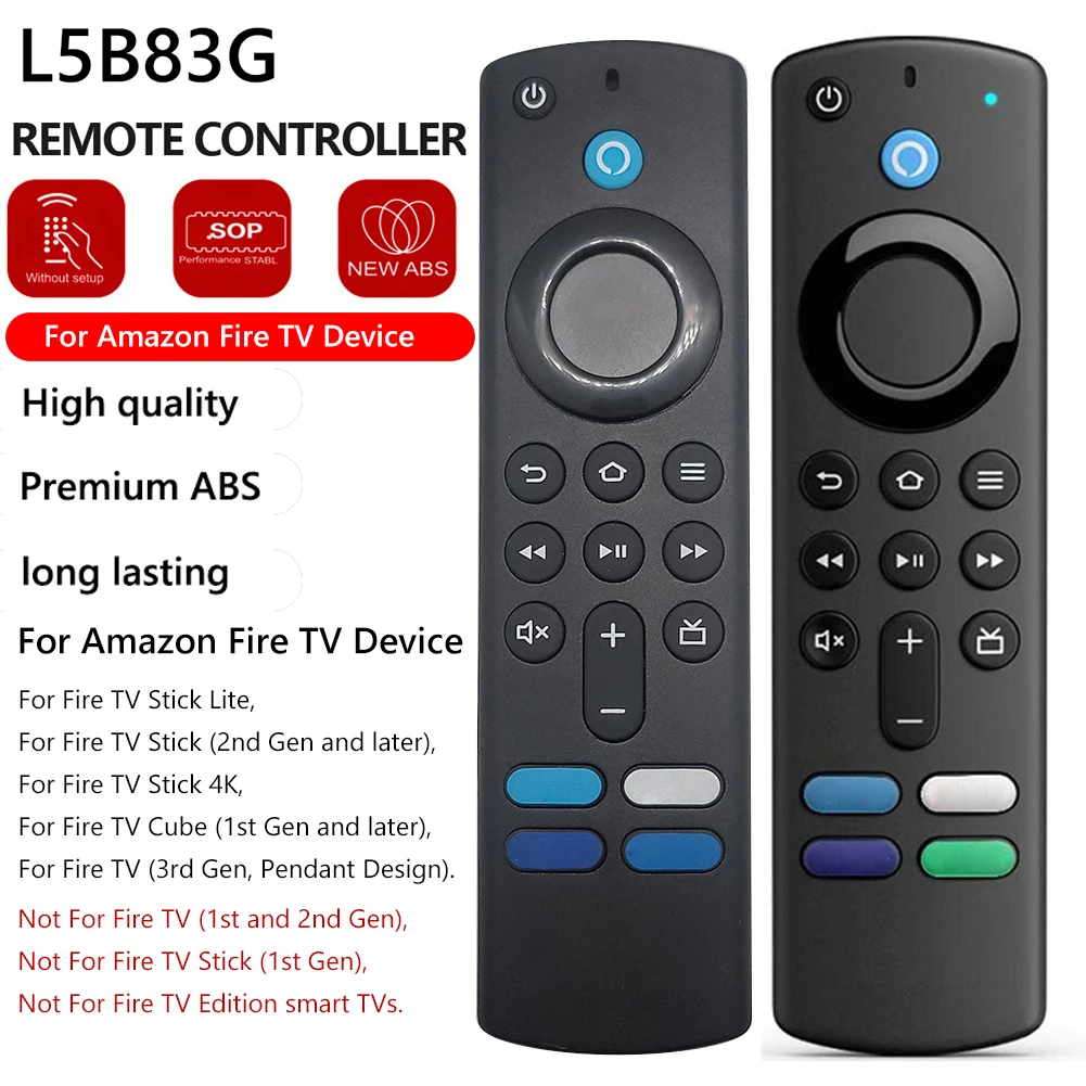 Telecomando Vocale Sostitutivo Per Amazon Fire Tv Stick 4K (1St & 2Nd & 3Rd Gen) Telecomando Parti Di Ricambio A Infrarossi