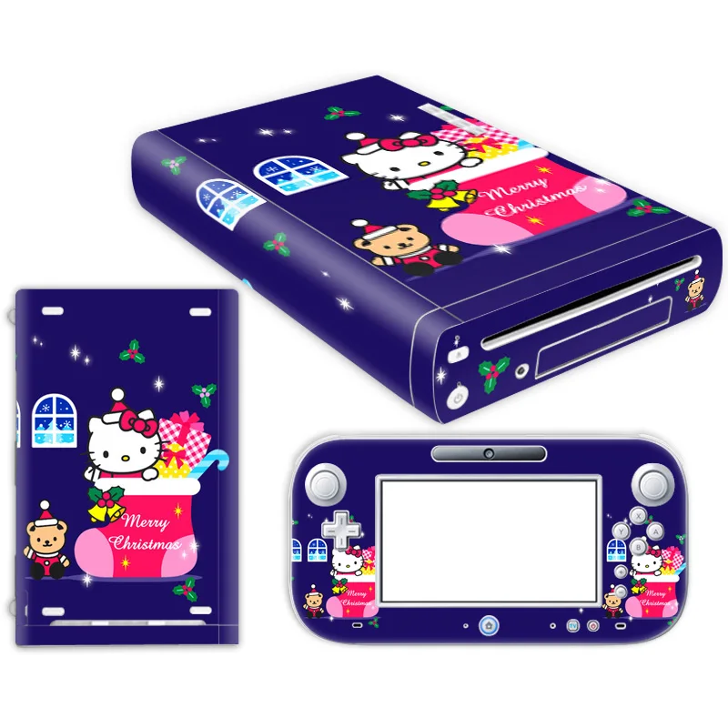 Hello Kitty Pikachu Simpson Vinyl Cover For Nintend Wii U Console Controller Decal Game Accessories For Wii U Skin Sticker 