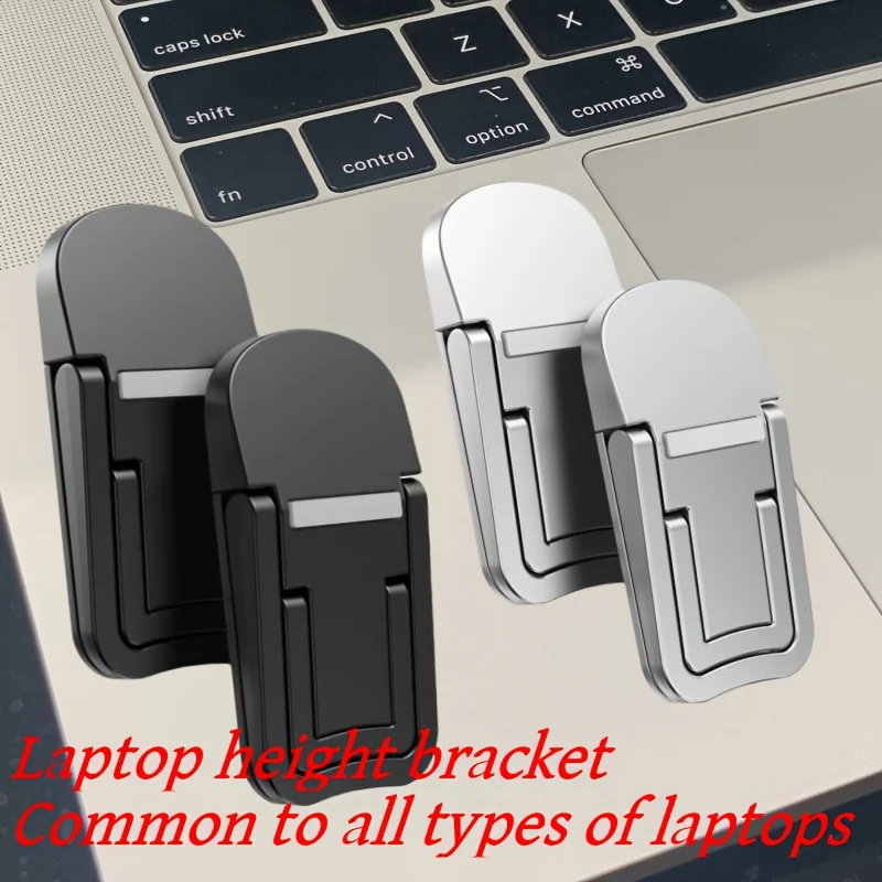 조절 가능한 2단 속도 조절 노트북 스탠드, 접이식 휴대용 컴퓨터 쿨링 베이스, 인체공학적 디자인