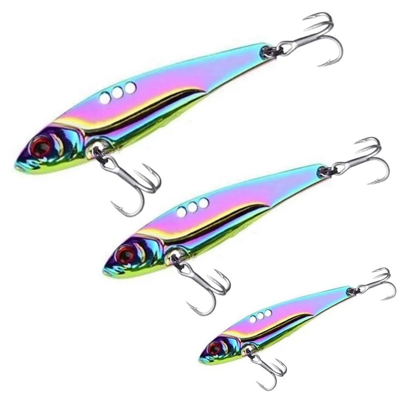 

7g, 10g, 15g, 18g, 25g Colorful Metal VIB Sequin Vibration Simulation Fishing Bait Hard Bait