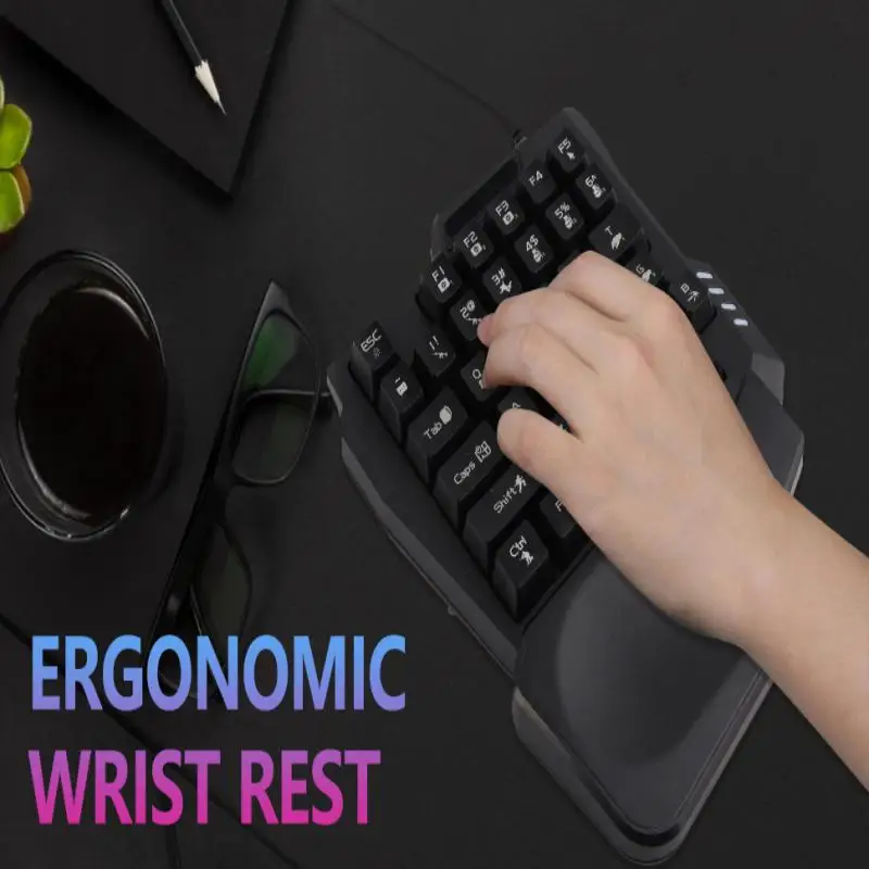 لوحة مفاتيح ألعاب مكونة من 35 مفتاحًا باللون الأسو...