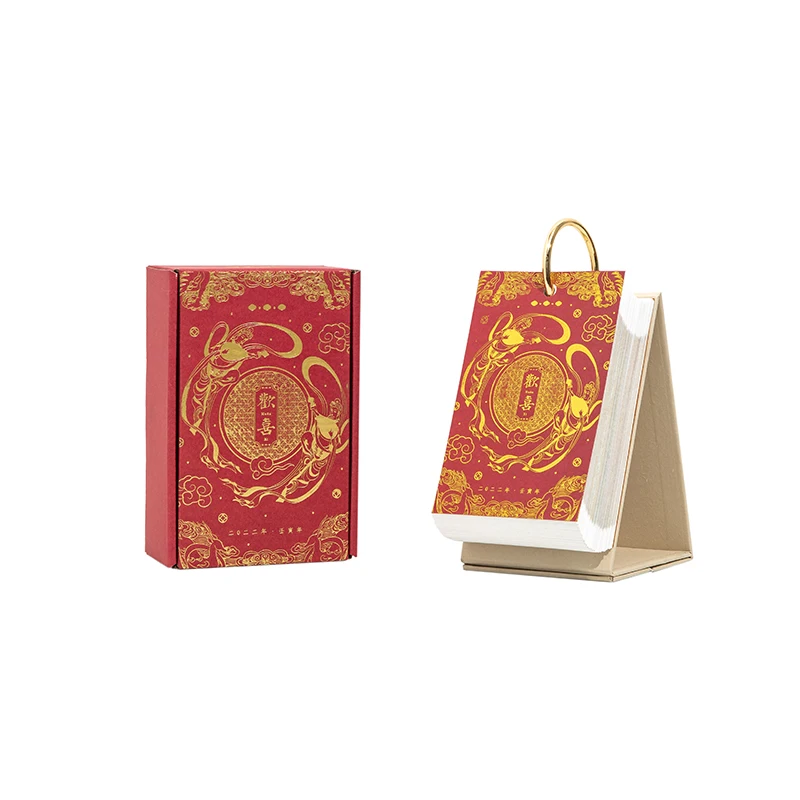 Mini Chinese Style Desk Calendar 365 Days Traditional Desk Calendar Office School Supplies Desk Calender Office Supplies