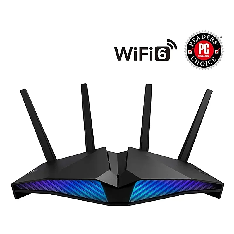 

ASUS RT-AX82U Dual Band WiFi 6 Game Router Game Port Mobile Mode Aura RGB AiProtection Pro Secure Instant Protection VPN