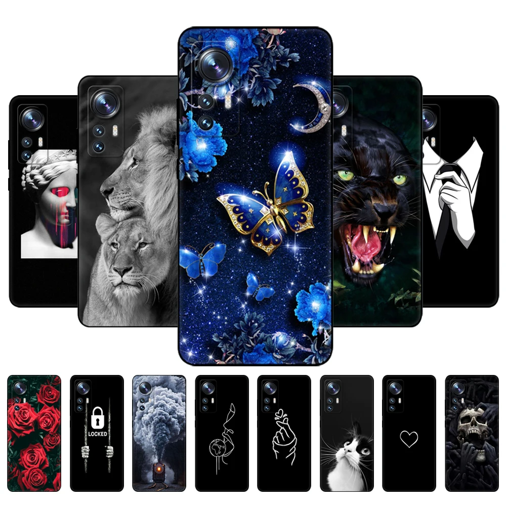 Per Xiaomi 12 Custodia Per Xiaomi 12 Pro Custodia Cover Posteriore In Silicone Per Xiaomi Mi 12X Xiaomi Mi 12 Lite Bumper Funda Custodia In Tpu Nero