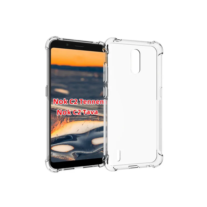 Per Nokia C2 Tennen Custodia Per Cellulare Trasparente C2 Tava Custodia Protettiva In Silicone Anti-Caduta Tpu Airbag Custodie Antiurto