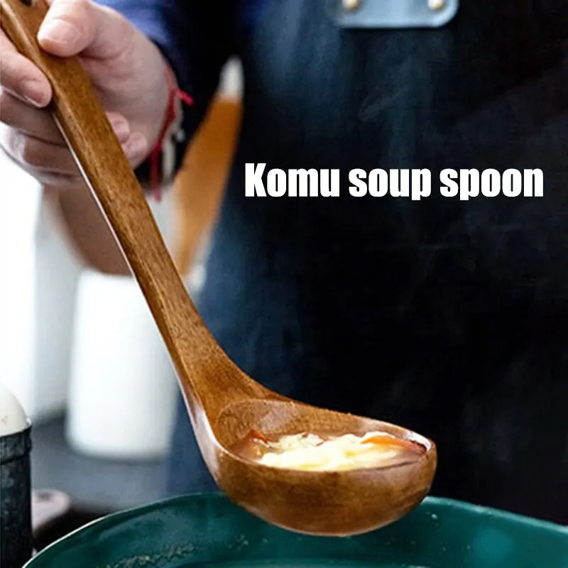 1PC Wooden Large Capacity Soup Spoon 1