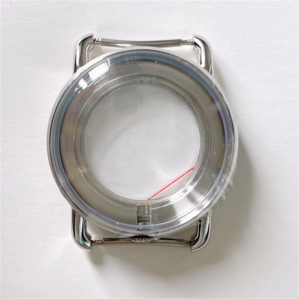 

Polished 316L Stainless Steel Watch Case 41mm, Mineral Glass Case with Crown for NH70 Movement Shell Fits 37mm Dial Accessories