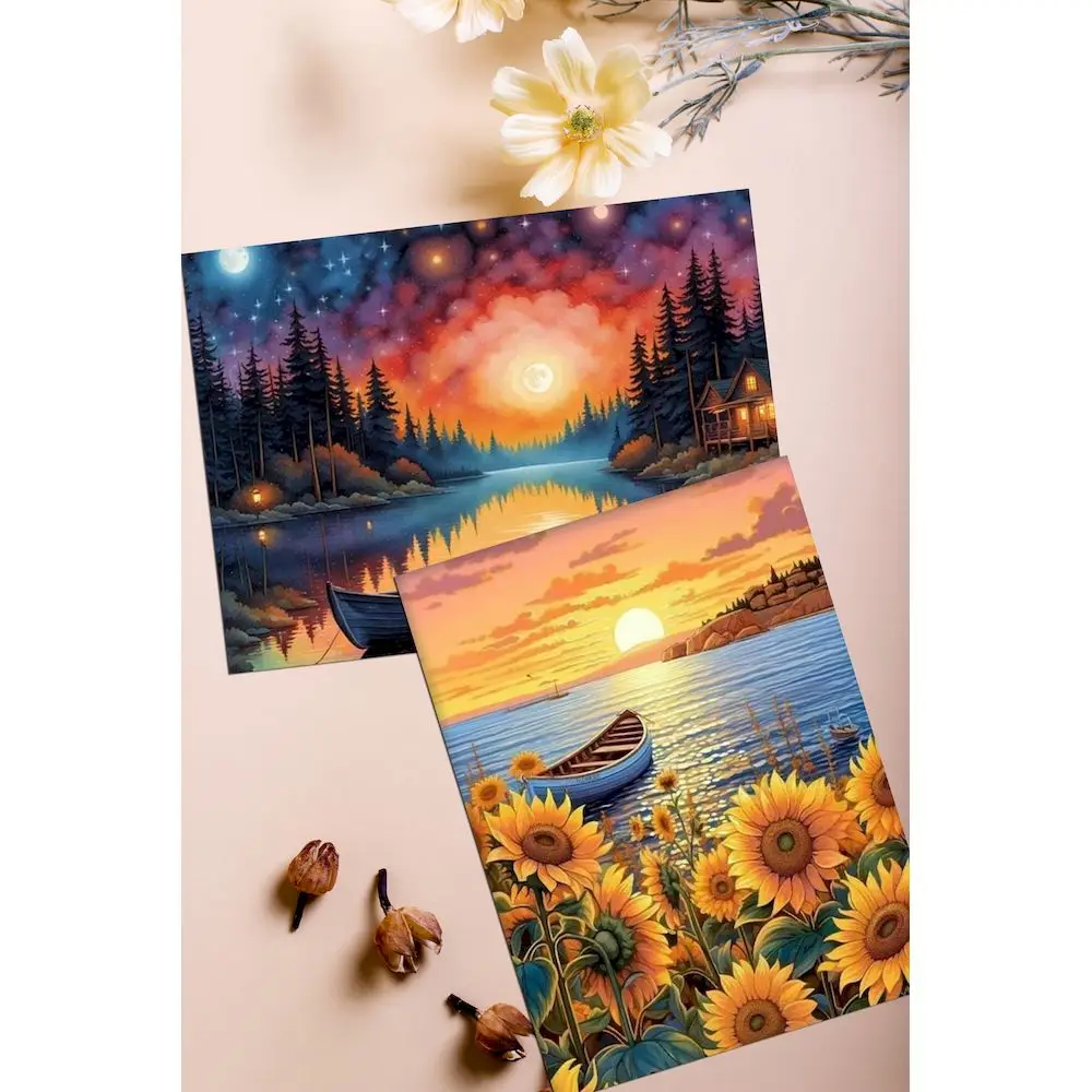 DIY Framed Canvas Oil Painting Kit for Adults - Creative Coloring and Home Decoration