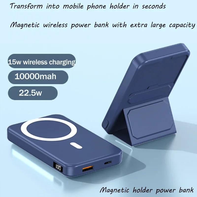 Nuovo Magsafe Magnetic Power Bank Mini Power Bank Portatile 10000Mah Ricarica Wireless Con Supporto