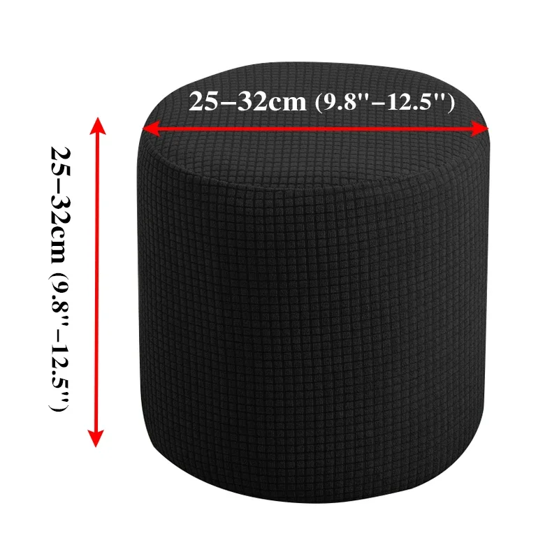 Waterproof Ottoman Cover Stretch Ottoman Slipcover Round Storage Cover Folding Stool Covers Furniture Cover for Footrest Ottoman 2