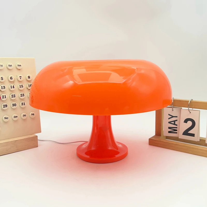 Table Lamp-Mushroom Table Lamp for Interior Plastic Decoration Post Modern Bauhaus Style Creative Design Eye Protection Vanity Lighting