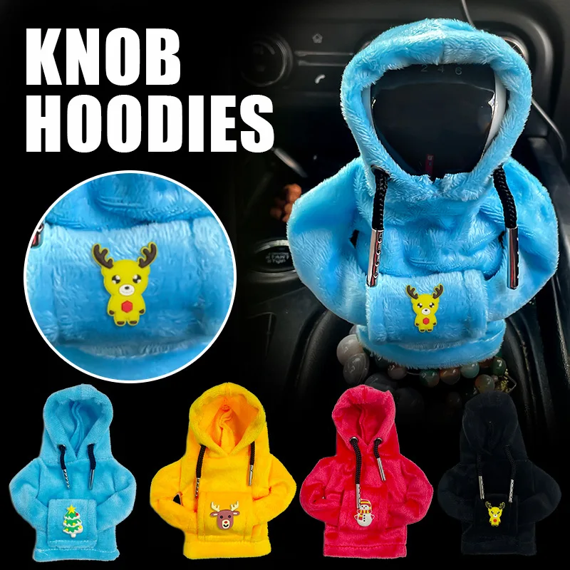 Christmas Hoodie Car Gear Shift Cover Fashion Gearshift Hoodie Gear Shift Knob Manual Handle Sweatshirt Change Lever Cover