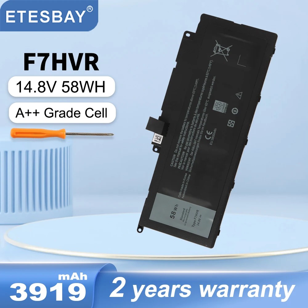 

Аккумулятор ETESBAY F7HVR G4YJM 062VNH T2T3J для ноутбука DELL Inspiron 15-7537 15-5545 14-7437 17-7737 17HR-1728T 17-7746 58WH