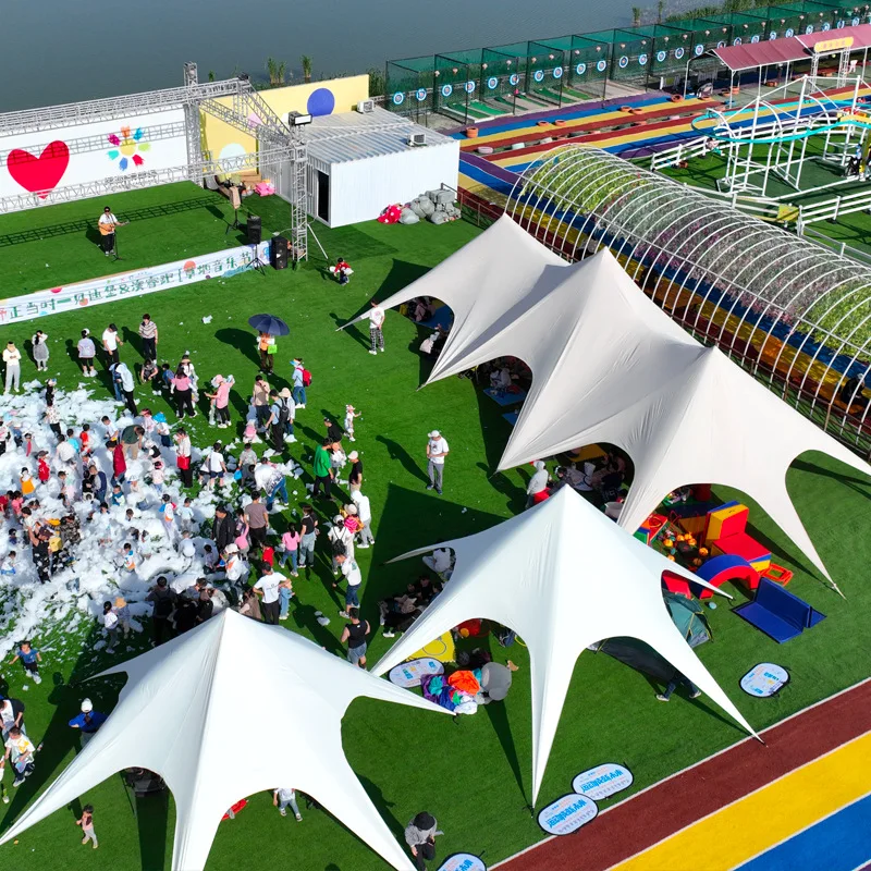 15m Castle Shape Camp Canopy sunshade patio full folding awnings outdoor parasol Shelter garden tents