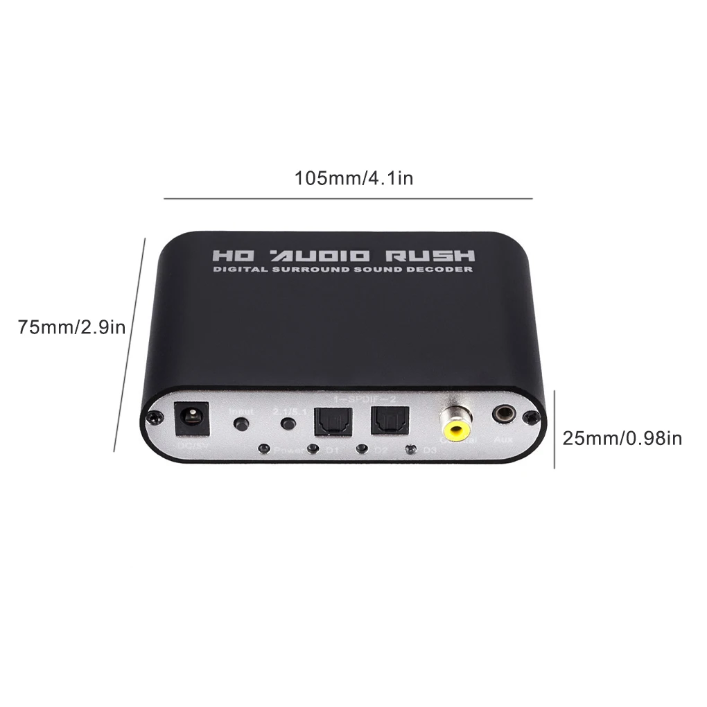 

Аудио декодер цифро-аналоговый 5-1-канальный адаптер коаксиальный AUX 3 5 мм к RCA звуковой декодер усилитель с европейской вилкой