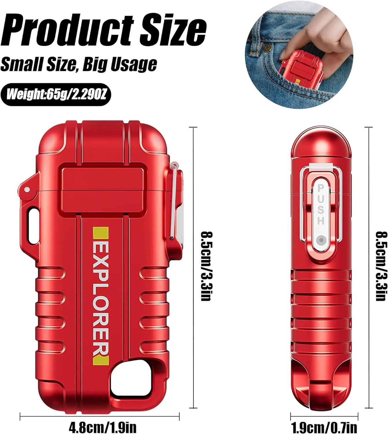Electric Lighter 360&deg; Flexible Rechargeable USB Lighter, TYPE C Arc Plasma Lighter Windproof and Waterproof Flameless