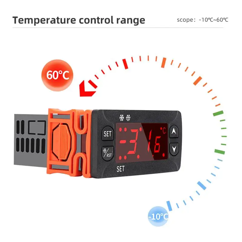디지털 온도 조절기 ETC-512B 온도 조절기 습도 측정기 12V 24V 220V 냉각 온도 조절기