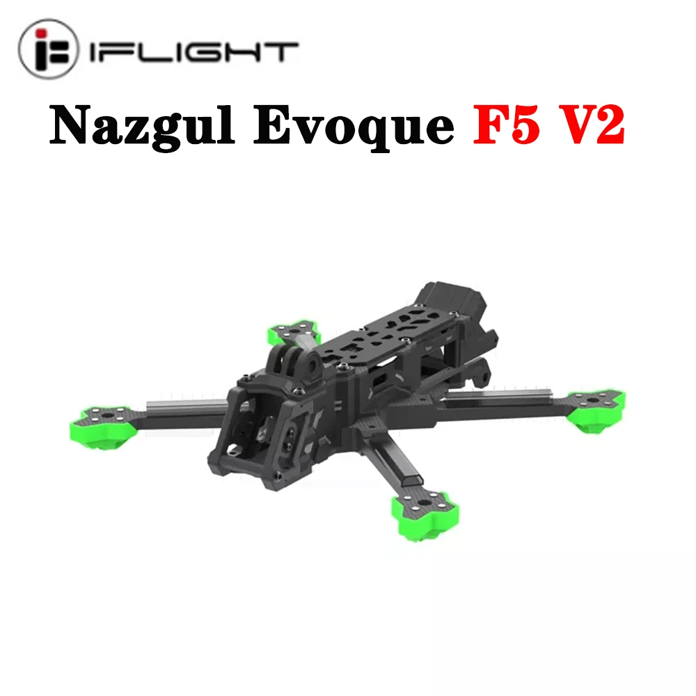 

Iflight Nazgul Evoque F5 V2 Frame Kit 5Inch F5D/F5X Hd/Analoge (Geplet-X/deadcat) Met 6Mm Arm Voor Fpv Onderdelen