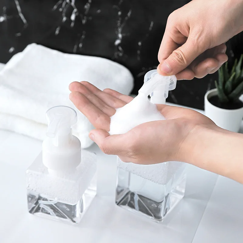 Foam Pump Bottle 250/450ml Plastic Mini Empty Soap Refillable For Travel Cleaning Cosmetics