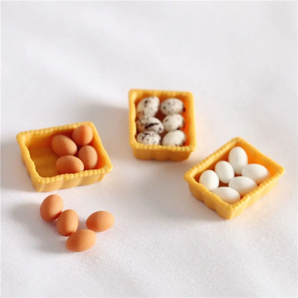 

Education Simulation Eggs Toys Kitchen Decor Pretend Play Dollhouse Miniature Simulation Food DIY Eggs Model Toy Photo Props