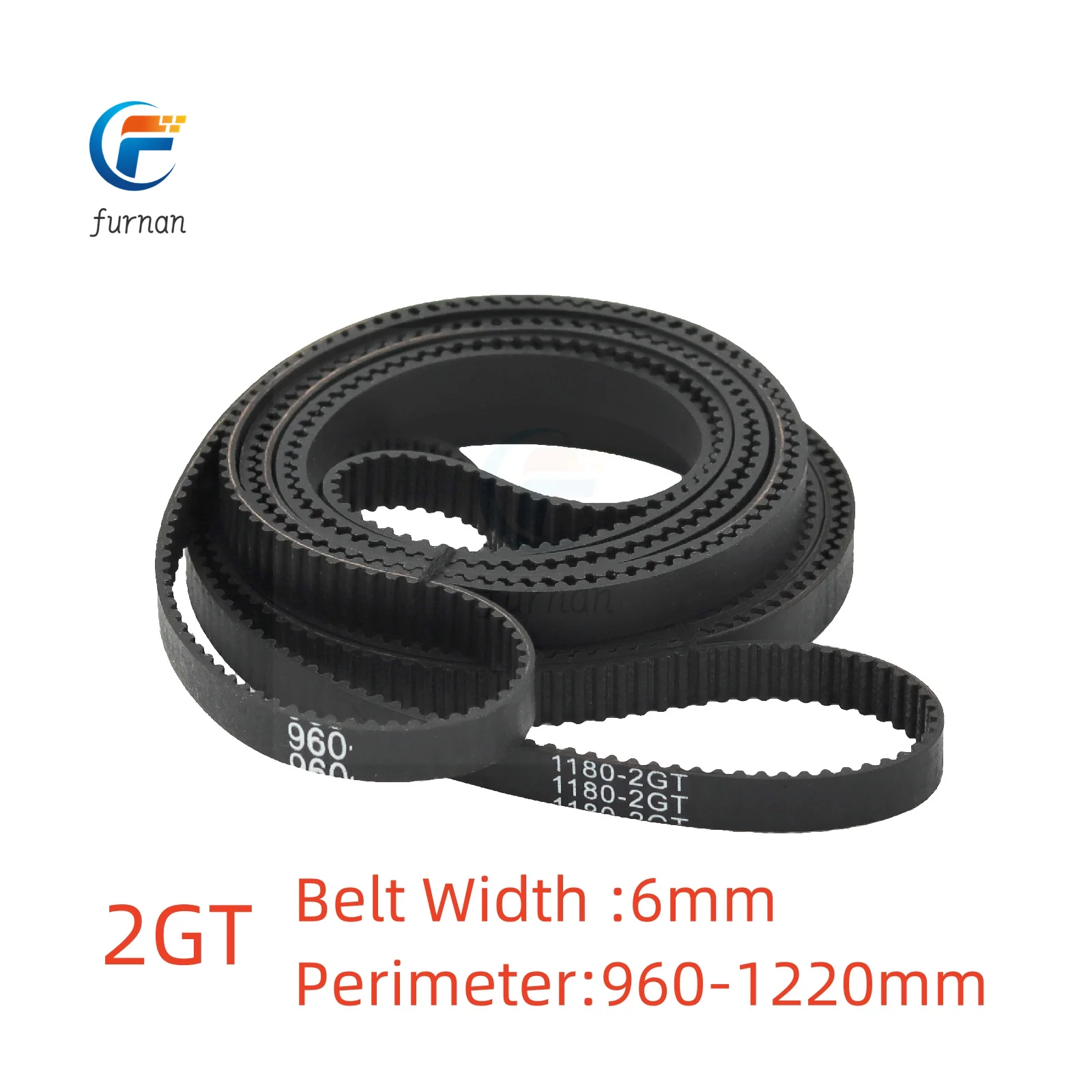 3D Printer GT2 6mm Closed Loop Rubber Timing Belt Length 960 976 1000 1040 1100 11440 1164 1180 1210 1220 mm Transmission belt